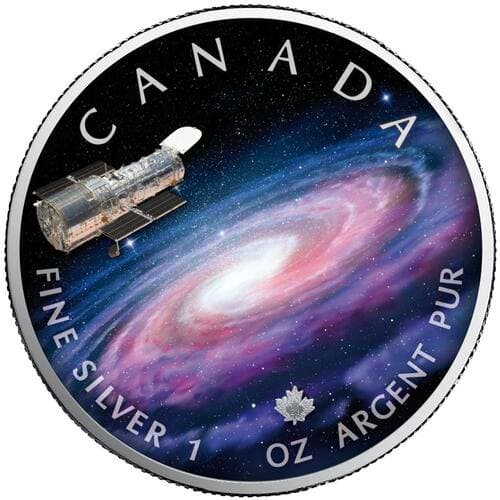 2023カナダ メイプル銀貨 『天の川銀河』 カラー 1オンス 商品カード・クリアケース付 新品 限定2500枚