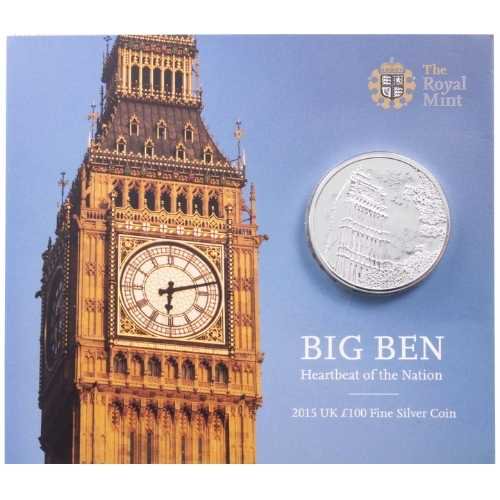 2015 イギリス 『ビッグベン』 1オンス 地金型銀貨 限定50,000枚 専用パッケージ付 新品