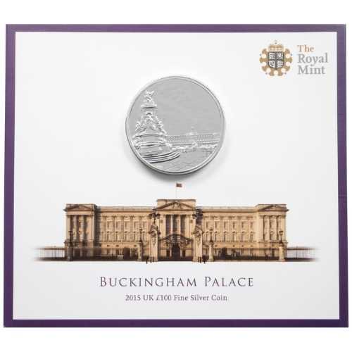 2015 イギリス 『バッキンガム宮殿』 1オンス 地金型銀貨 限定50,000枚 専用パッケージ付 新品