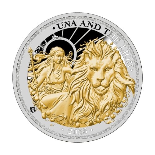 2020年版 ウナとライオン 金メッキバージョン pf68 1オンス 純銀 銀貨