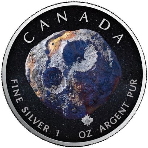 2023カナダ メイプル銀貨 『小惑星』 カラー銀貨 1オンス 商品カード・クリアケース付 新品 限定2500枚