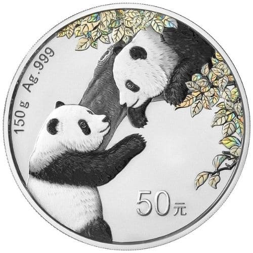 2023年 中国 パンダ カラー銀貨  150g  専用箱付 限定30,000枚 新品