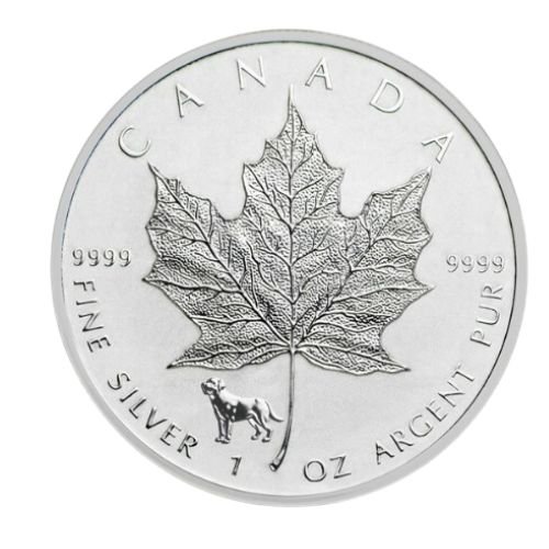 2018年カナダ メイプル銀貨 イヌ刻印 1オンス カプセルケース付 新品