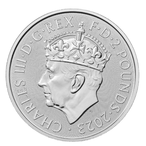 【特別版】2023 イギリス ブリタニア地金型銀貨 チャールズ国王戴冠デザイン 1オンス 新品 クリアケース付 限定20万枚