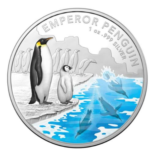 2023 オーストラリア『コウテイペンギン』1オンス プルーフカラー銀貨 専用箱付 新品 限定3000枚