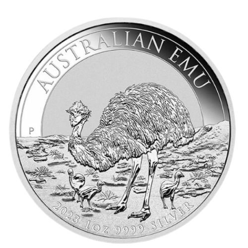 2023年 オーストラリア『エミュー』1オンス 地金型銀貨 クリアケース付き 新品