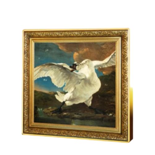 2020 ニウエ 世界の至宝絵画 アセリン作『威嚇した白鳥』1oz プルーフ銀貨専用箱付  新品
