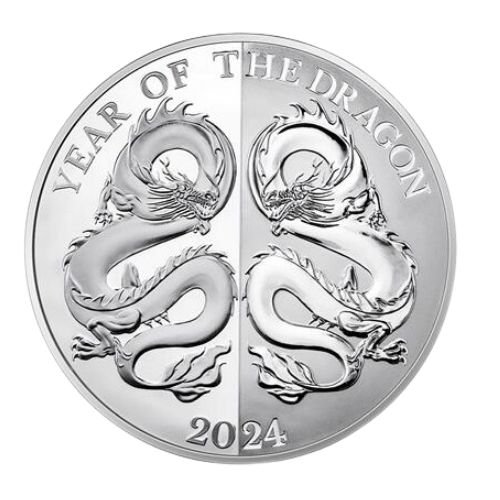 【当店オススメ】202トケラウ 干支『ミラーラビットドラゴン』大判直径65mmプルーフ銀貨 1オンス 専用箱付 新品 限定500｜恵比寿コイン