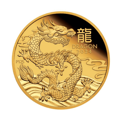 2024 オーストラリア干支『辰年』パースミント125周年 プルーフ金貨 1