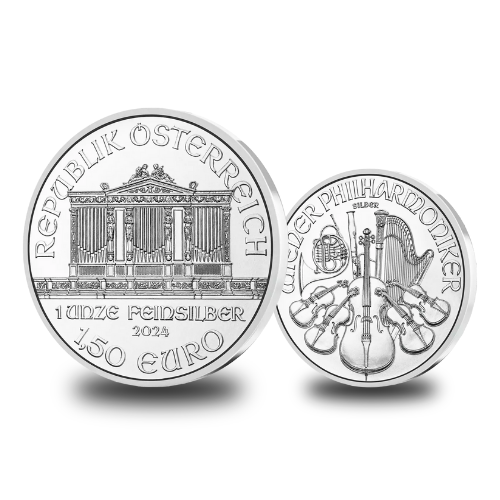 2024 オーストリア ウィーン銀貨 1オンス 地金型 クリアケース付