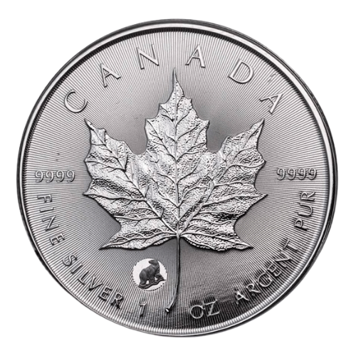 2024 カナダ メイプルリーフ地金型銀貨 1オンス 新品未使用 ホッキョクグマ刻印シルバーパッケージ付