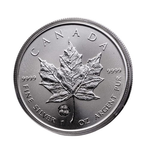 貨幣カナダ メイプルリーフ銀貨 １オンス×５枚 豪華ボックス 年号 