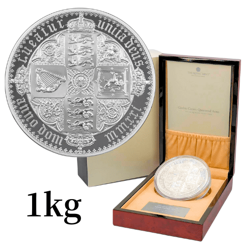2021 イギリス ロイヤルミント『ゴチッククラウン』プルーフ銀貨 1kg 限定128枚