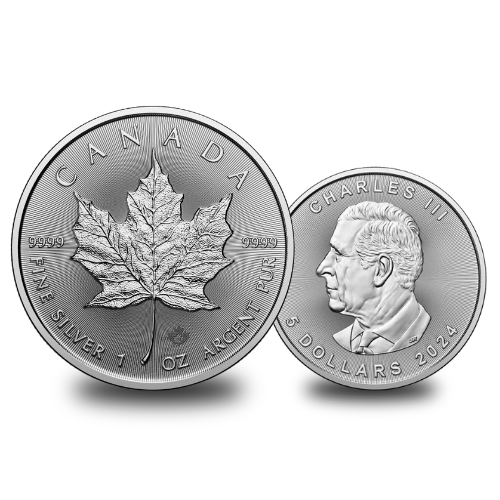 2024 カナダ メイプル銀貨 1オンス 地金型 クリアケース付