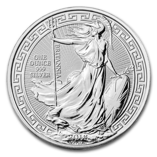 2018 イギリス ブリタニア銀貨 1オンス オリエンタル背景 クリアケース付｜恵比寿コイン