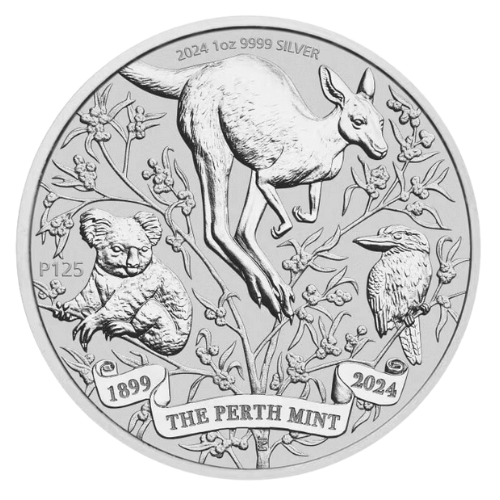 2024 オーストラリア パース造幣局 125 周年記念 地金型銀貨 1オンス クリアケース付 | 恵比寿コイン