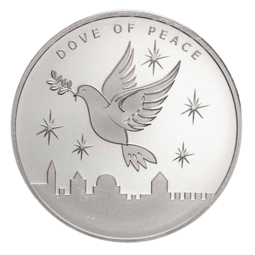 アメリカ 『平和の鳩』 シルバーラウンド 1オンス クリアケース付 新品
