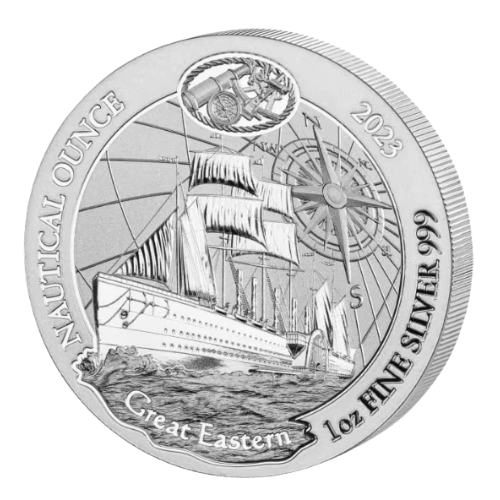 <img class='new_mark_img1' src='https://img.shop-pro.jp/img/new/icons11.gif' style='border:none;display:inline;margin:0px;padding:0px;width:auto;' />2023年 ルワンダ 航海シリーズ『グレートイースタン』地金型銀貨 1オンス クリアケース付