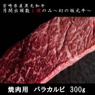 宮崎県産黒毛和牛/坂元牛 和牛　焼肉用カット　バラ肉　(300ｇ)