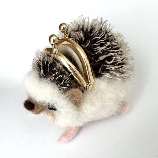 羊毛フェルトでつくる ハリネズミさんのがま口キット