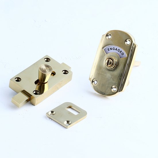 NO.9326 古い真鍮の鍵付ドアノブ 箱錠 33mm 検索用語→Aアンティーク 