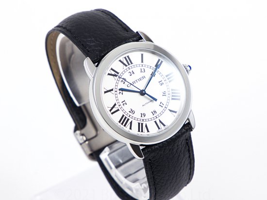 カルティエ ロンドソロ WSRN0021 36MM ホワイト文字盤 中古 自動巻 腕時計