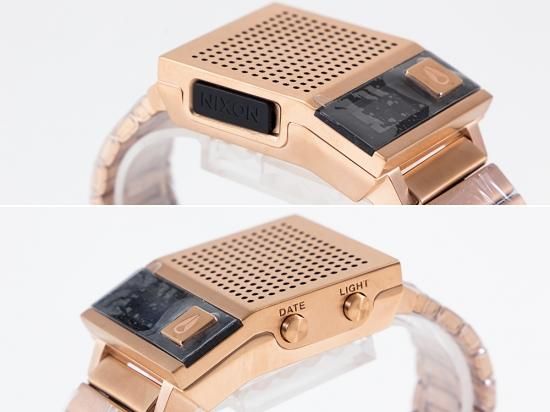 新品】Nixon Dork Too ユニセックス ピンクゴールド デジタル時計