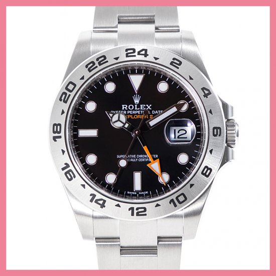 ロレックス エクスプローラー 2 42mm 216570 ブラック 黒文字盤 腕時計