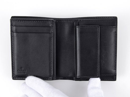 新品未使用 限定品 GUCCI 二つ折り財布 タイガー GGスプリーム 黒 
