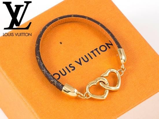 ルイヴィトン LOUIS VUITTON ブラスレ・セイ イエス ブレスレット M6758 ハートモチーフ バングル G金具 袋 箱付