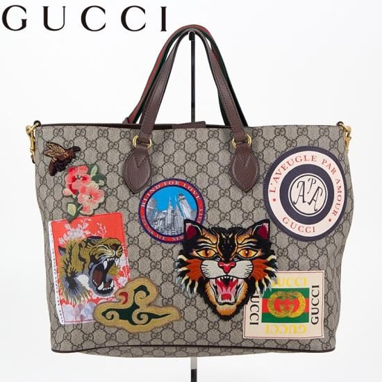 グッチ GUCCI トートバッグ クーリエ ソフト GGスプリーム 2way ...