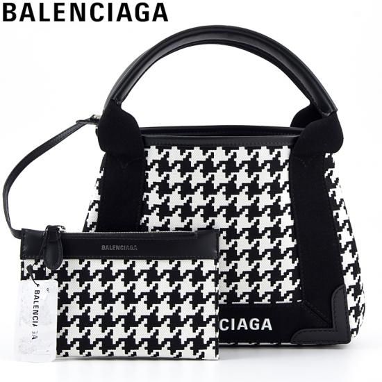 バレンシアガBALENCIAGANAVYCABAS XS ネイビー×ホワイト