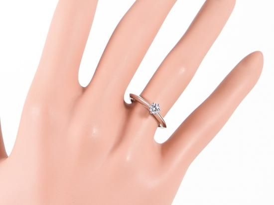 ティファニー Tiffany 指輪 ソリテール ダイヤ リング 0.20ct 9号 3.8g