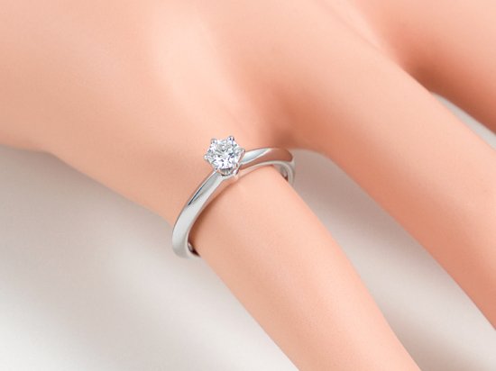 ティファニー Tiffany 指輪 ソリテール ダイヤ リング 0.22ct VS1/H