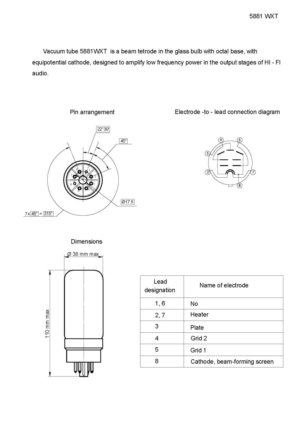 SOVTEK 5881WXT - テクソル オンラインショップ | 高品質真空管 （オーディオ用・ギター用）通販・通信販売専門店