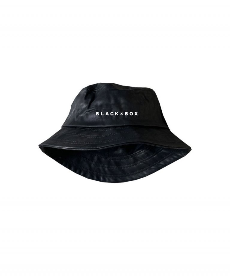 【11月4日20:00再販開始】BLACK×BOX Leather Embroidery Bucket Hat