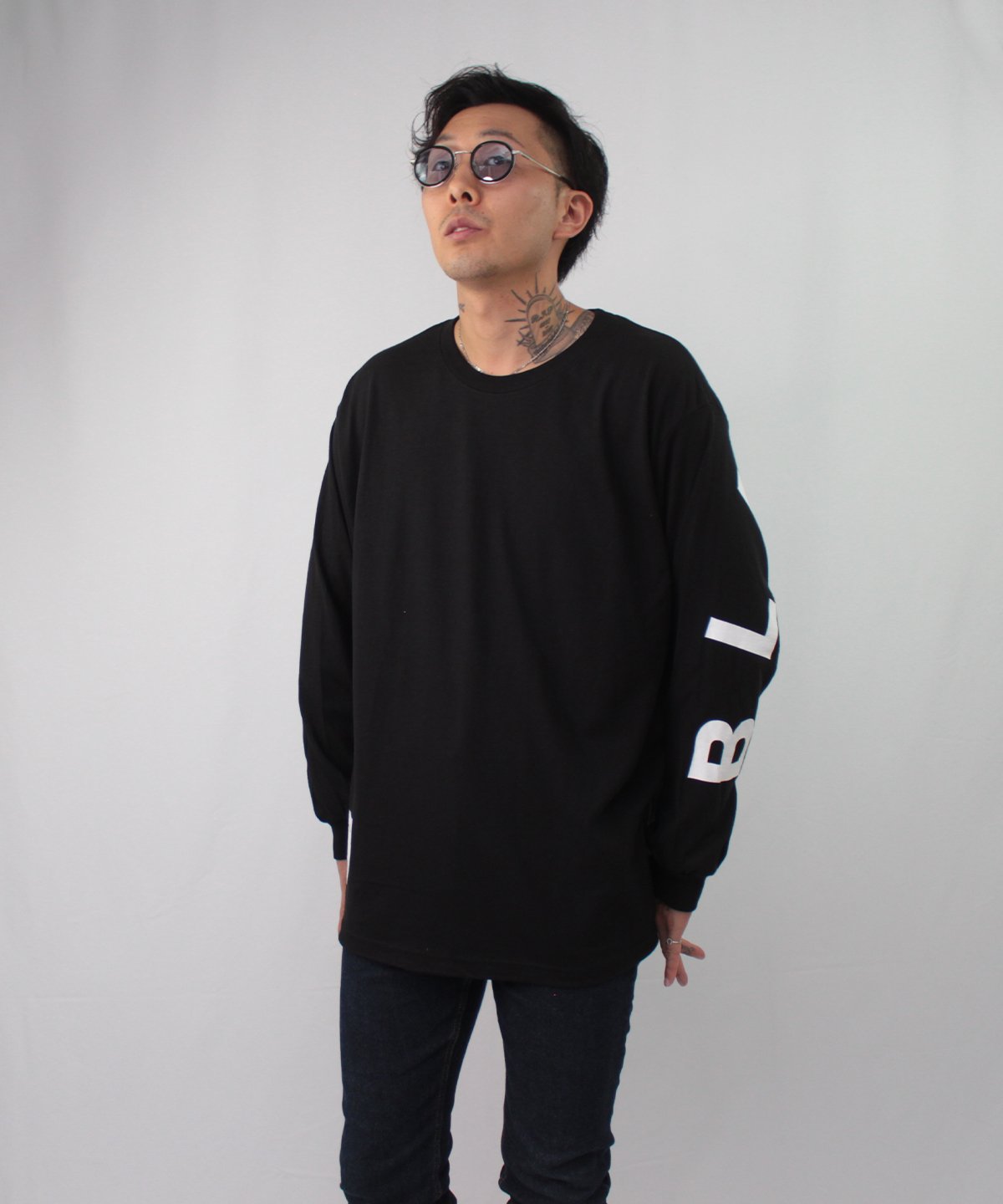 BLACK×BOX Arch LOGO Long T-shirts.PINK