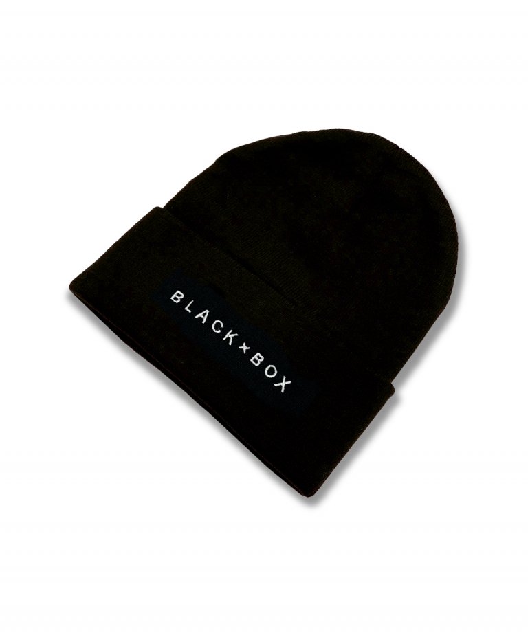 111220:00ȯ䳫ϡ BLACKBOX LOGO Embroidery  Knit CAP BLKWHT