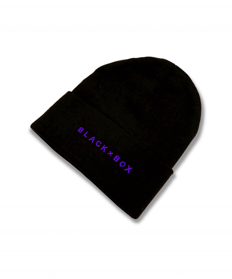 【11月12日20:00発売開始】 BLACK×BOX LOGO Embroidery  Knit CAP BLK×PUP