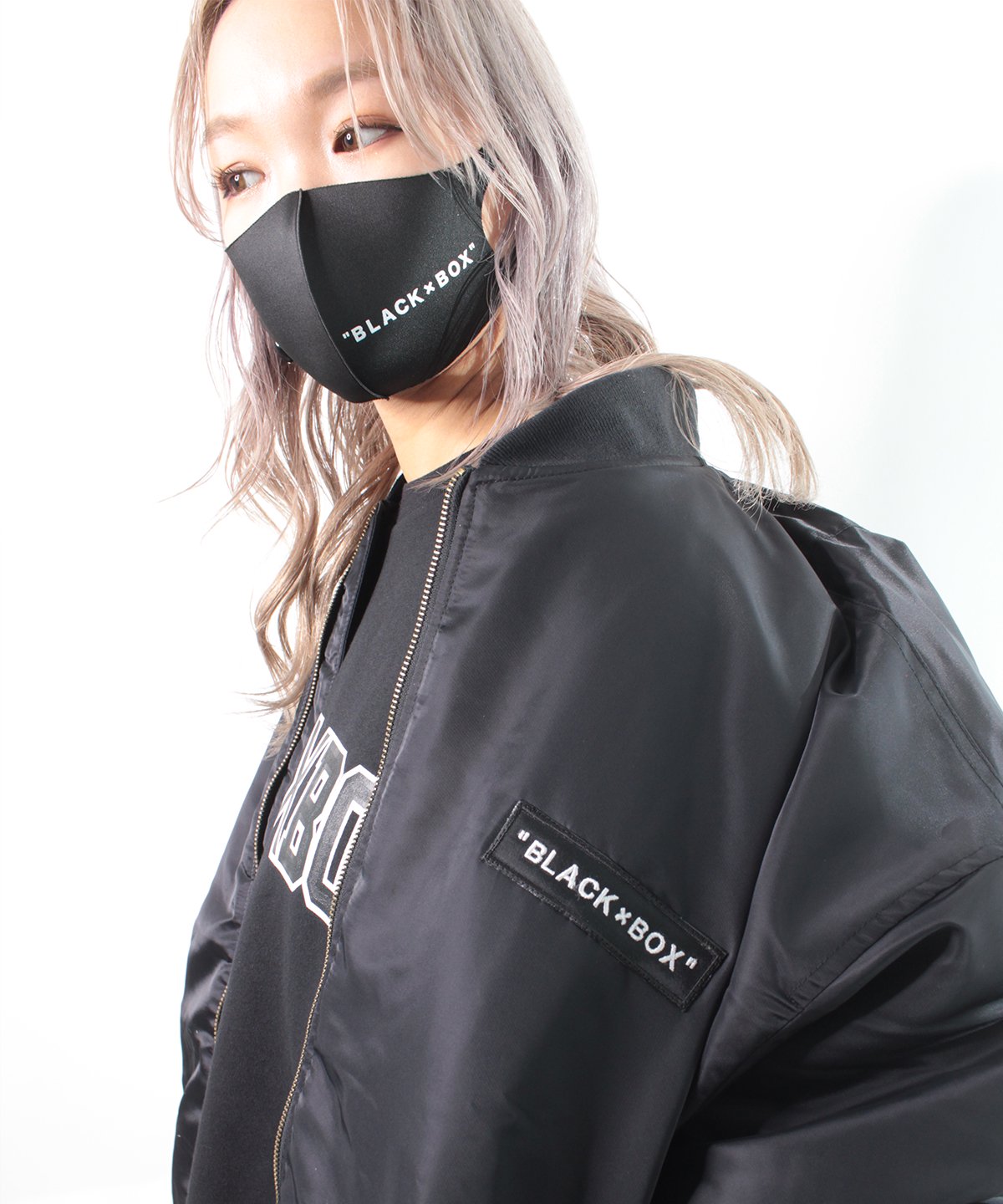 山猿 BLACK×BOX BLACK×BOX Leather Embroidery OverSize MA-1