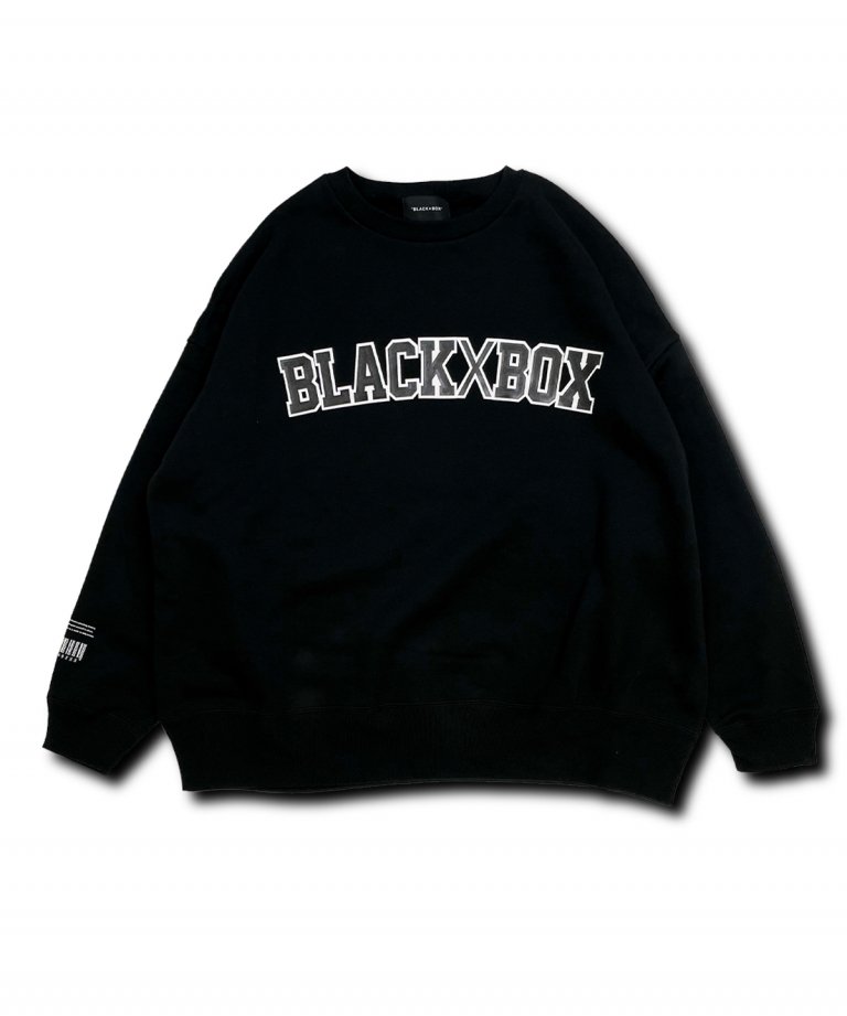 【1月1日0:00発売開始】 BLACK×BOX Over Size LOGO Sweat.BLK×BLK