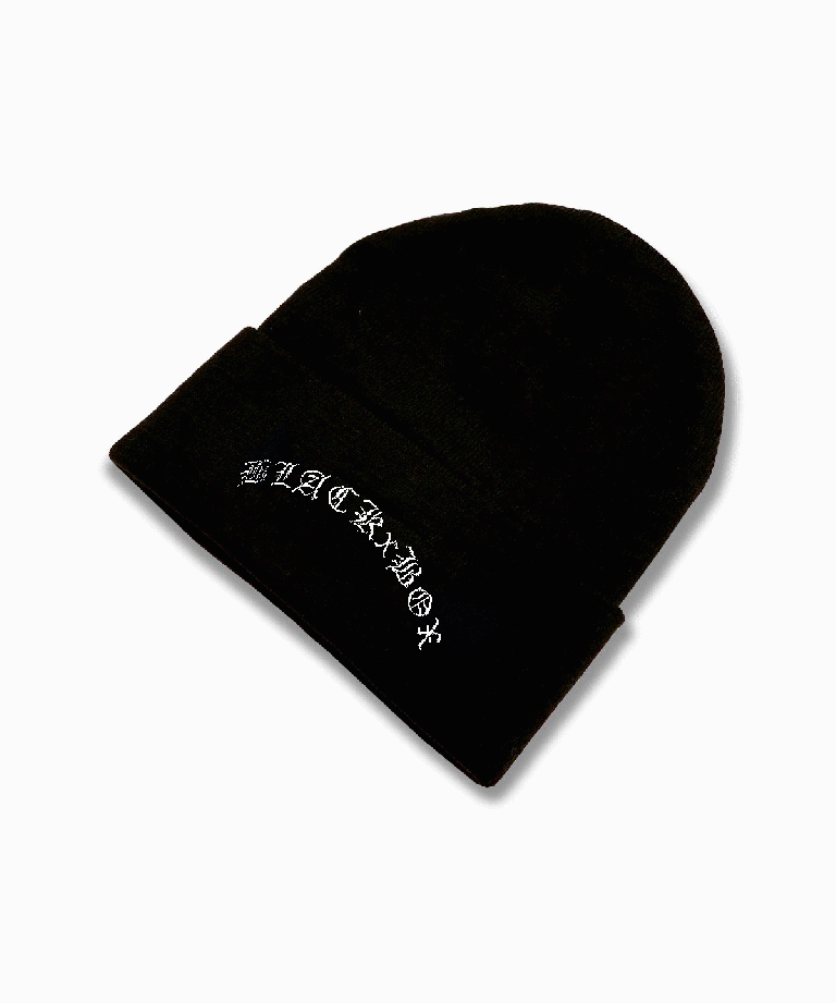  BLACK×BOXOLD LOGO Embroidery Knit CAP.７色展開