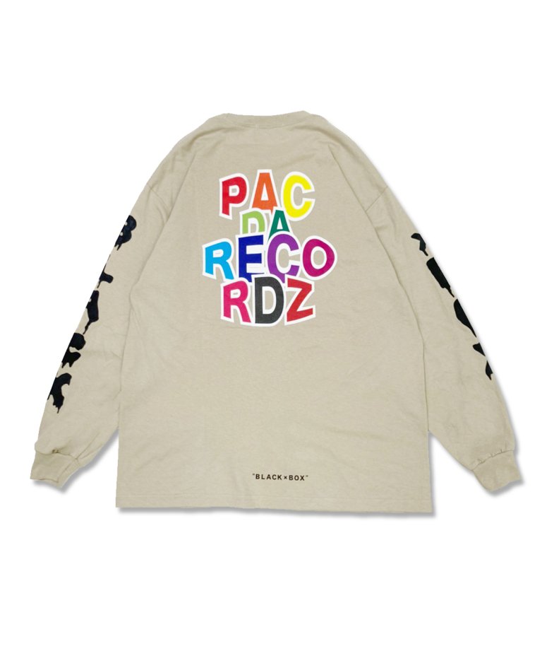 22SSǿ BLACKBOX Rainbow PAC Drip LOGO  Sleeve Long T-shirts.BEG