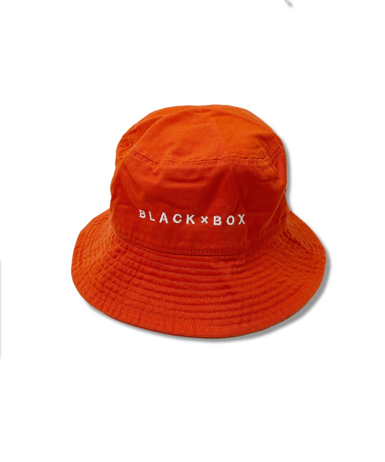 【22SS最新作】 BLACK×BOX LOGO Embroidery HAT.ORANGE