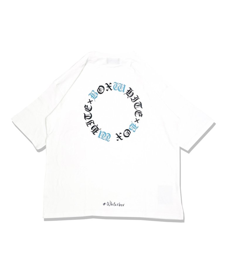 【22AW最新作】WHITE×BOX OLD LOGO Circle T-Shirts.WHT×BLU