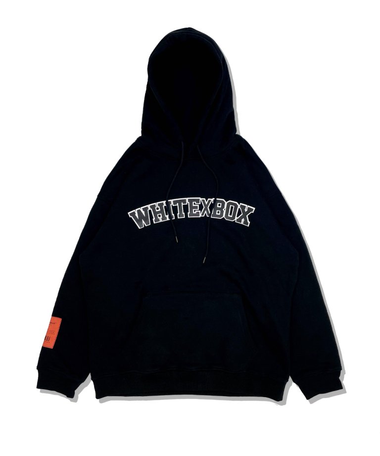 WHITE×BOX “Front Arch LOGO” Oversize Hoodie.BLK