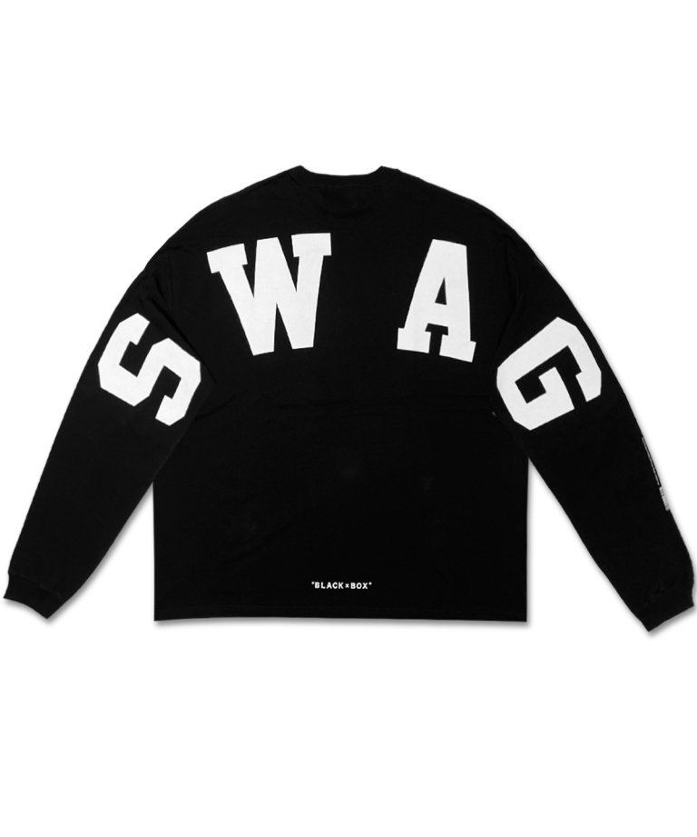 BLACK×BOX Swag Arch Long T-Shirts.BLK×WHT