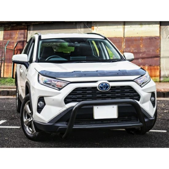 RAV4 50系 PHV パーツ ボンネットプロテクター ボンネットバグガード ボンネットバイザー スモーク カスタム ドレスアップ 外装 飛石防止  虫よけ トヨタ 西濃 - ネクサスジャパン