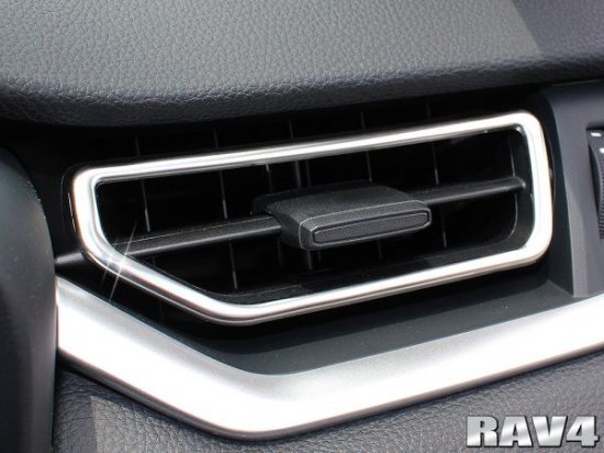 トヨタ RAV4 XA50 2019年～ エアコンダクトカバー エアコンダクトリング メッキ ステンレス 鏡面
