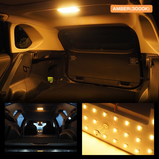 RAV4 50系 トヨタ 専用設計 3色切替 LEDルームランプ 10P 調光 LED セット ウォームホワイト アンバー ルームライト 交換 内装  カスタム パーツ ゆうパケット - ネクサスジャパン